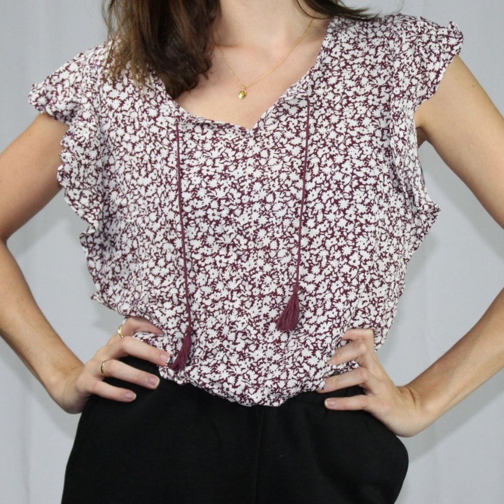 Cape Jupy Bohemian White Short-Sleeve Top